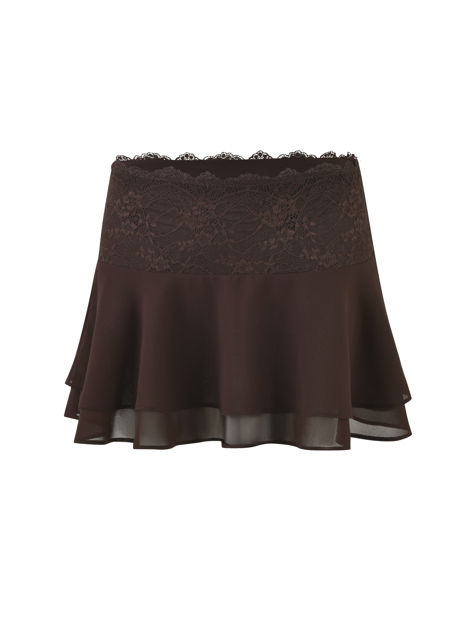 INDIGO MINI SKIRT - BROWN : CHOCOLATE - Image 7