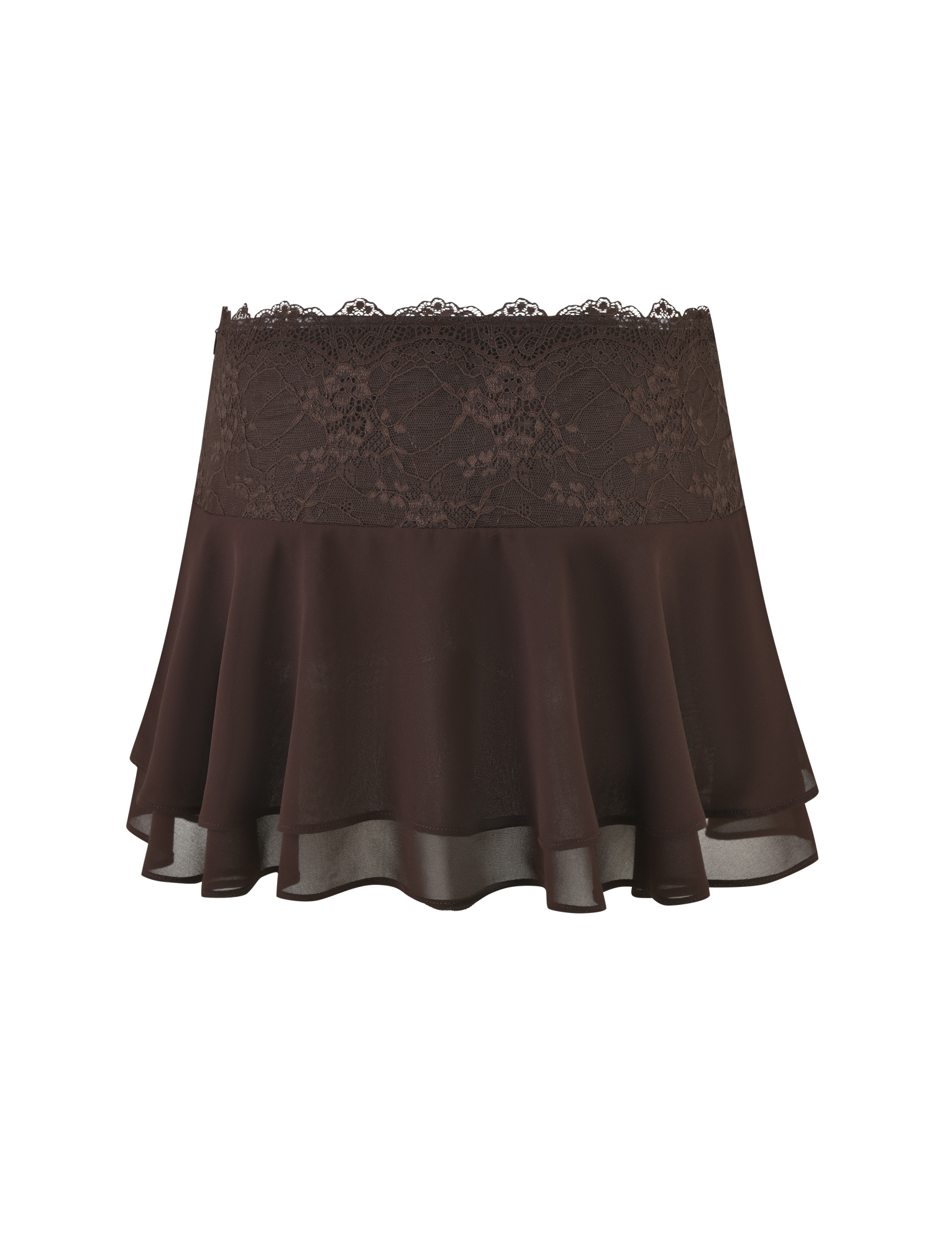 INDIGO MINI SKIRT - BROWN : CHOCOLATE - Image 8