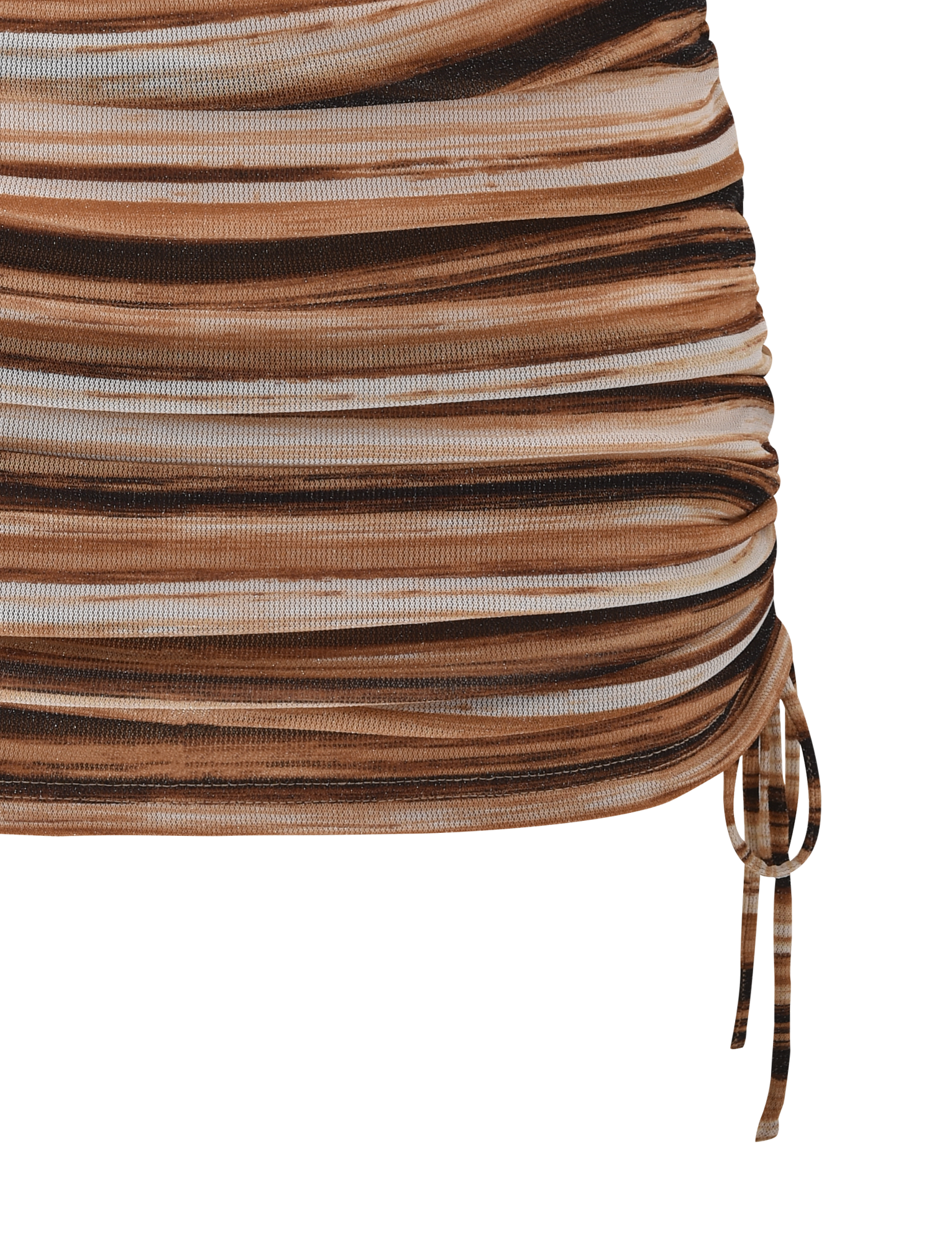 BRAELYN MINI SKIRT - BROWN STRIPE - Image 8
