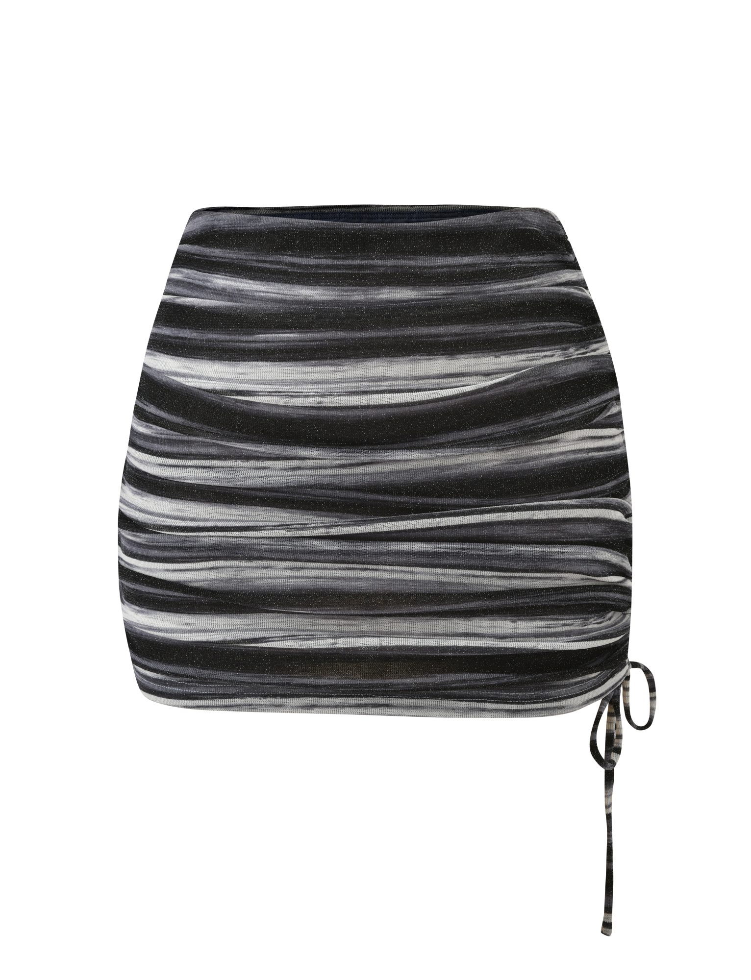 BRAELYN MINI SKIRT - GREY STRIPE - Image 8
