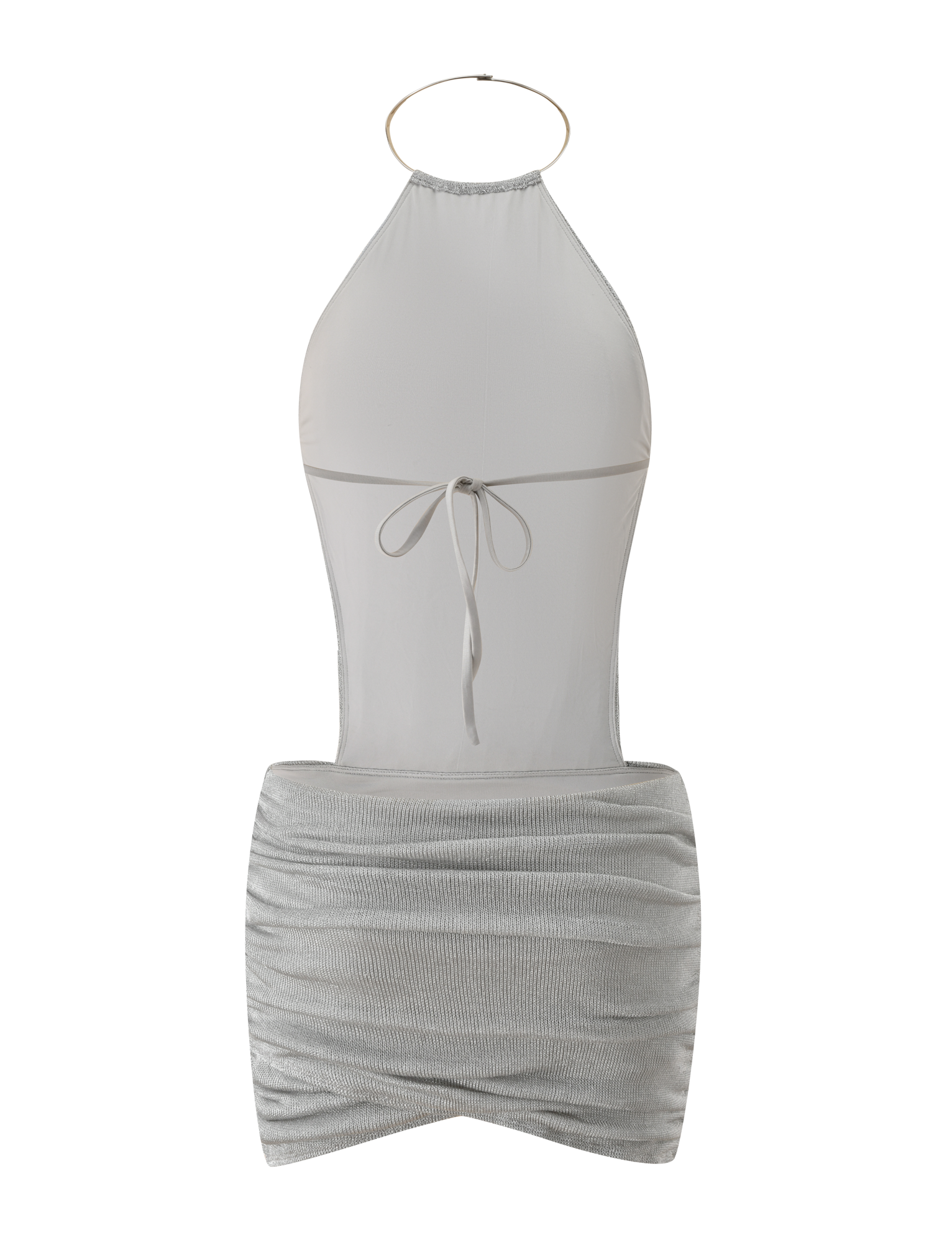 EVANNA MINI DRESS - SILVER - Image 9