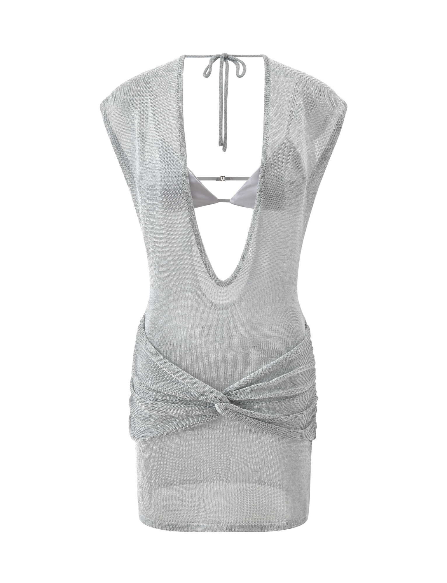 ZOSIA MINI DRESS - SILVER - Image 6
