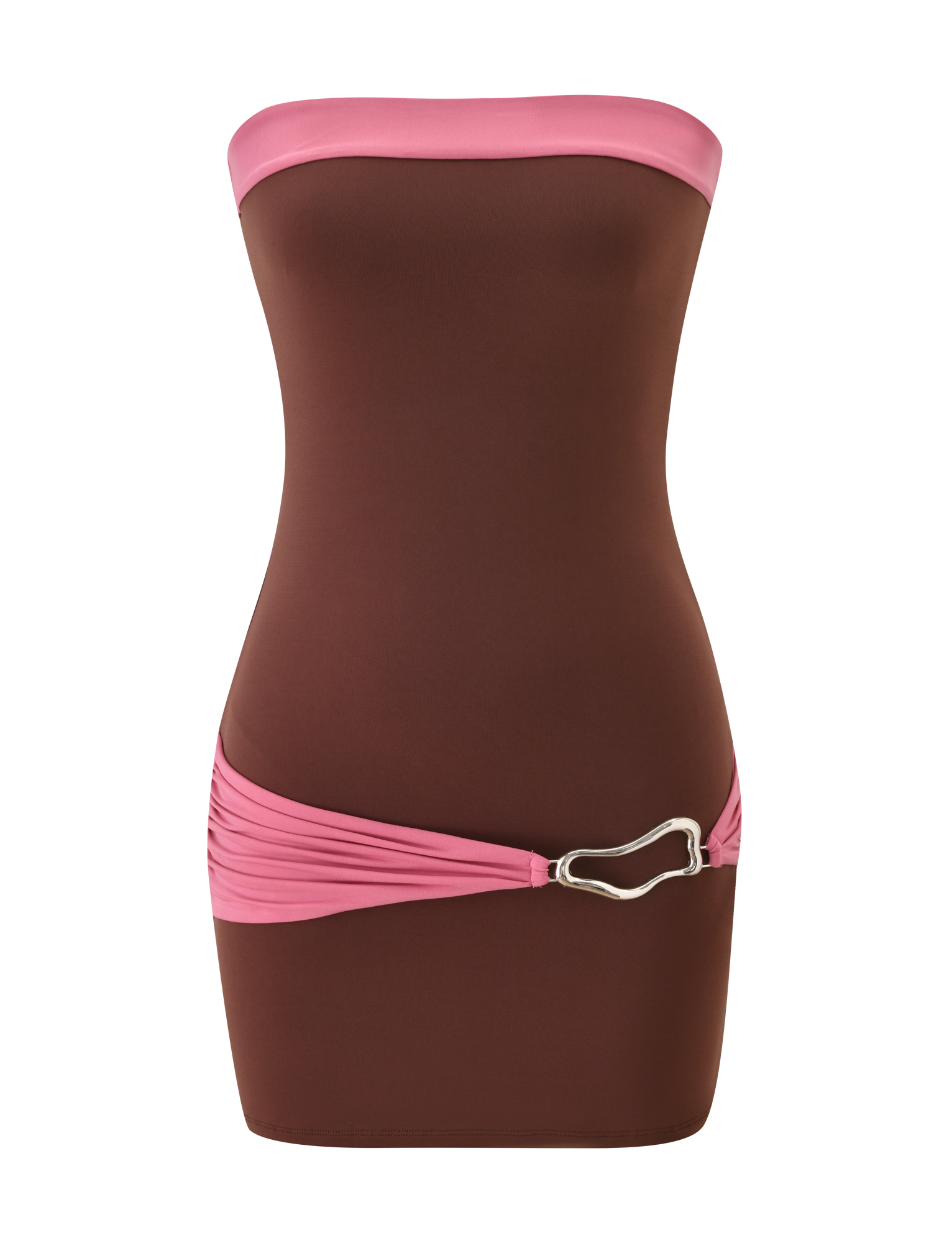 EOS MINI DRESS - ESPRESSO AND ROSE - Image 5