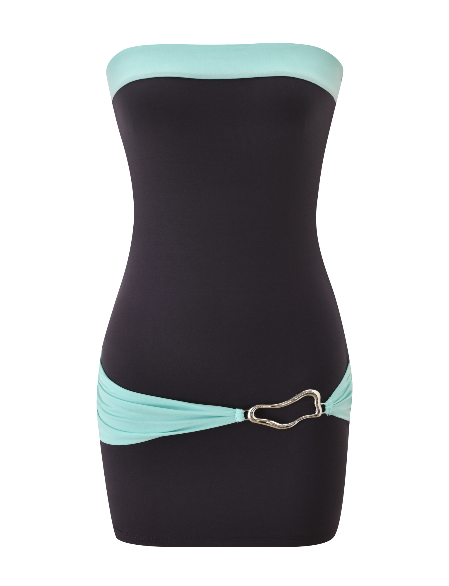 EOS MINI DRESS - MIDNIGHT AND AQUA - Image 5