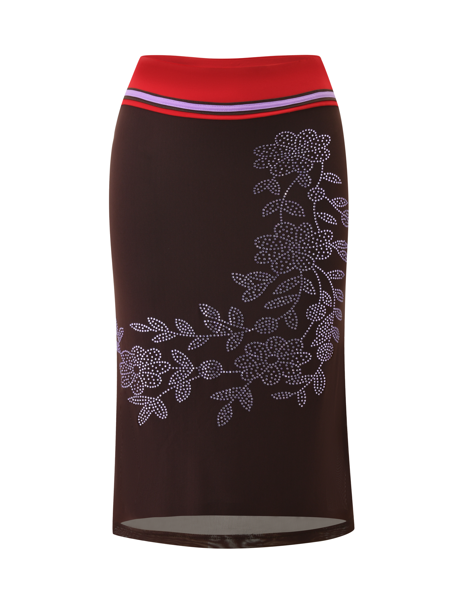 SERAH DIAMANTE MIDI SKIRT - CHOCOLATE - Image 7